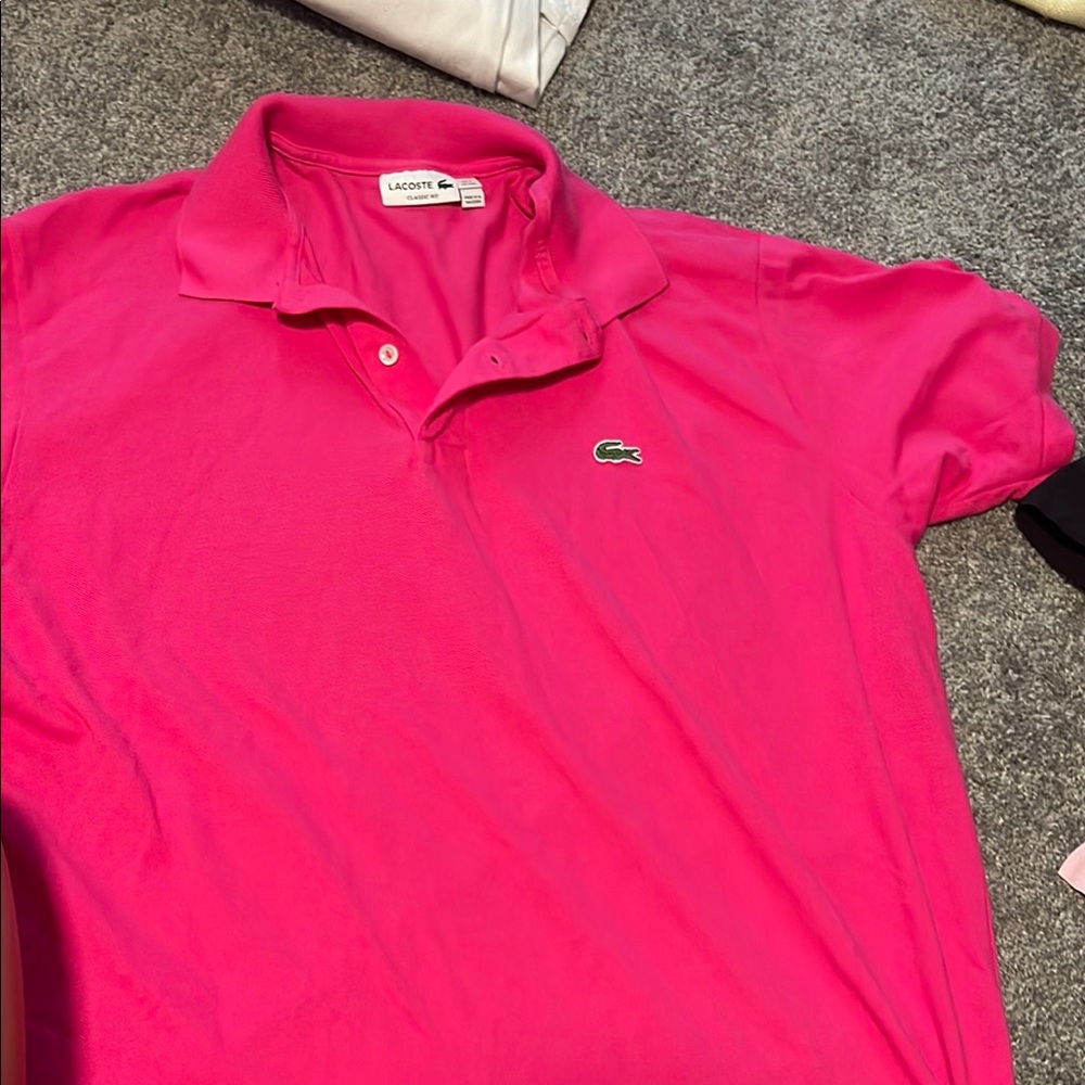 Lacoste Vibrant Pink Polo